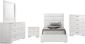 Coaster Home Furnishings Felicity 5-Piece Twin Bedroom Set White High Gloss 203511T-S5