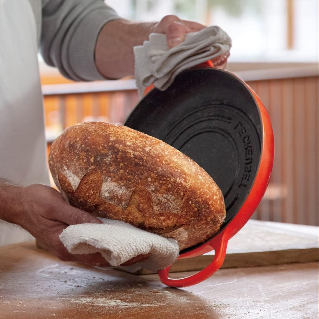 Le Creuset Enameled Cast Iron Signature Round Bread Oven, 9.5 inch, Flame