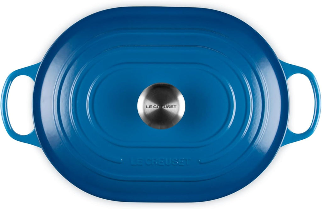 Le Creuset Enameled Cast Iron Signature Oval Casserole with Lid, 3.75 Quart, Marseille
