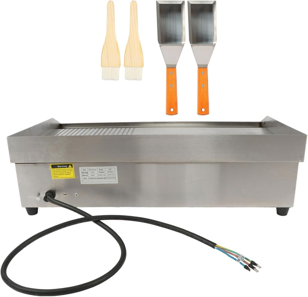 kimllier Commercial Electric Griddle 3000W Countertop Half Flat Top Grill 30 Inch for Restaurants, Shops and Snack Shops