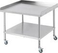Equipment Grill Stand Table 36x30x30 Inch Stainless Steel NSF Certified 400 Lbs Capacity with Adjustable Legs, 2' Edge Baffle, for Hotel, Home, Commercial Restaurant Kitchen