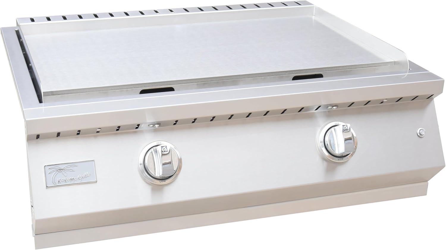 KoKoMo Grills 30 Inch Professional Outdoor Kitchen Teppanyaki Liquid Propane Griddle | 304 Stainless Steel Flat Top Grill U-Shape Burners 36000 BTUs for Outdoor Cooking, BBQ and Patio Backyard