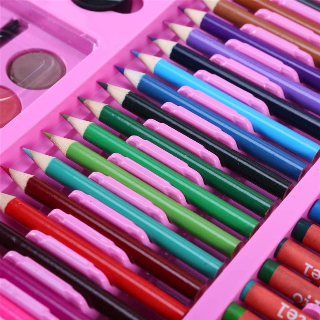 168pcs Drawing Art Set for Kids,Crayon,Oil Pastel,Color Pencils,Watercolor Markers and School Stationery Supplies Tools