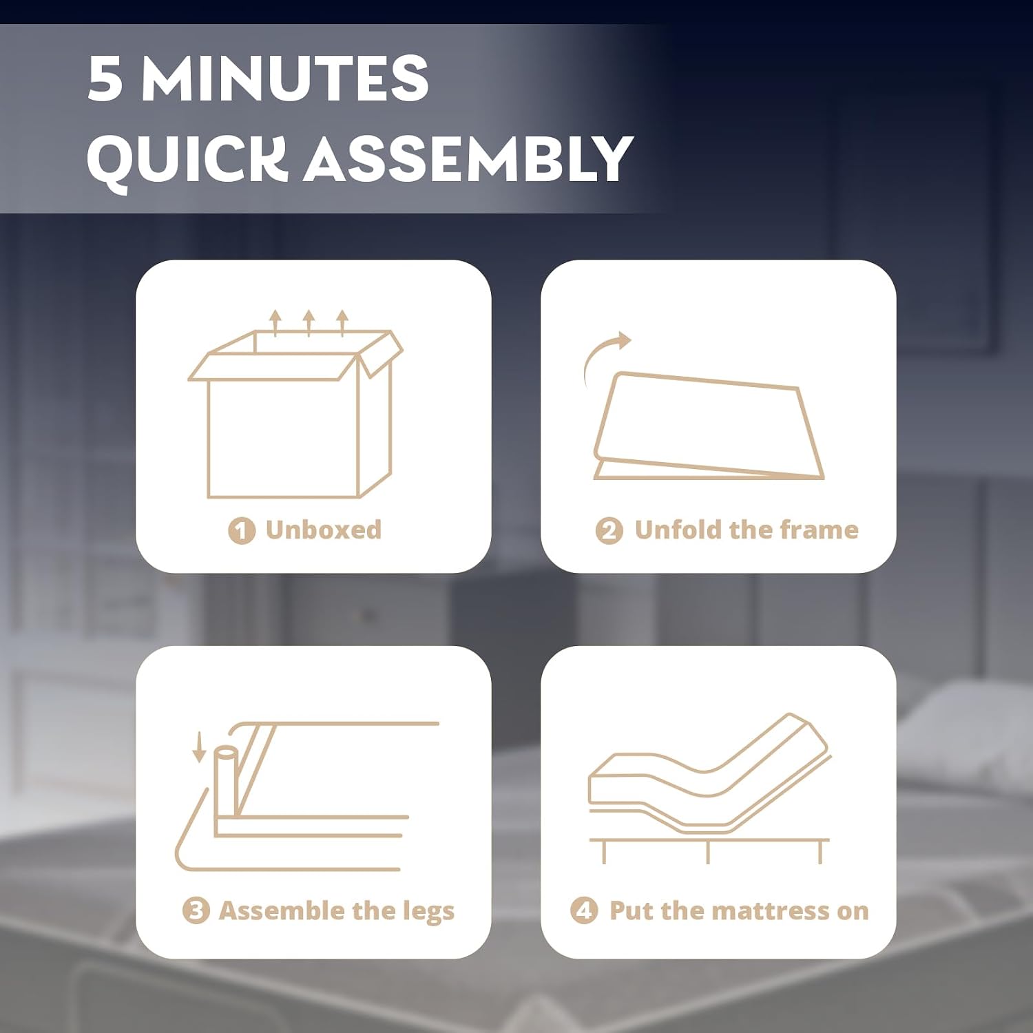 Dyonery Full Adjustable Bed Base Frame with Wireless Remote + 12 Inch Full Gel Memory Foam Mattress Bed in a Box, Head and Foot Incline, Zero Gravity, Fiberglass Free, 75' × 54'