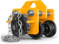 Chain-driven Manual Dual-axle Dolly, Steel Push-beam Dolly, Load Capacity 1-5 Tons, Adjustable Width 2-6.9 Inches, for Garages, Warehouses, Construction Sites(2T/4400LB,3m/9.8ft)
