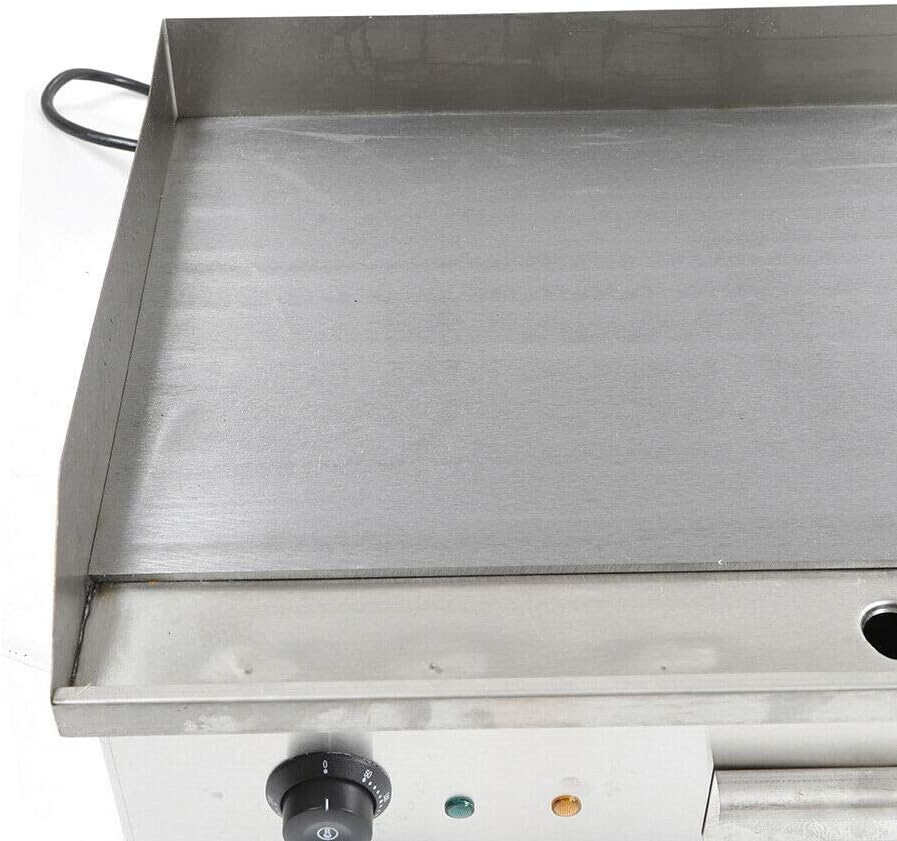 Double Control Electric Griddle Cooktop,72.7x40cm/28.6x15.8Inch 4400W Commercial Flat Top Nonstick Home Bbq Hot Plat Electric Countertop Grill Griddle for Restaurant Grill BBQ Machine