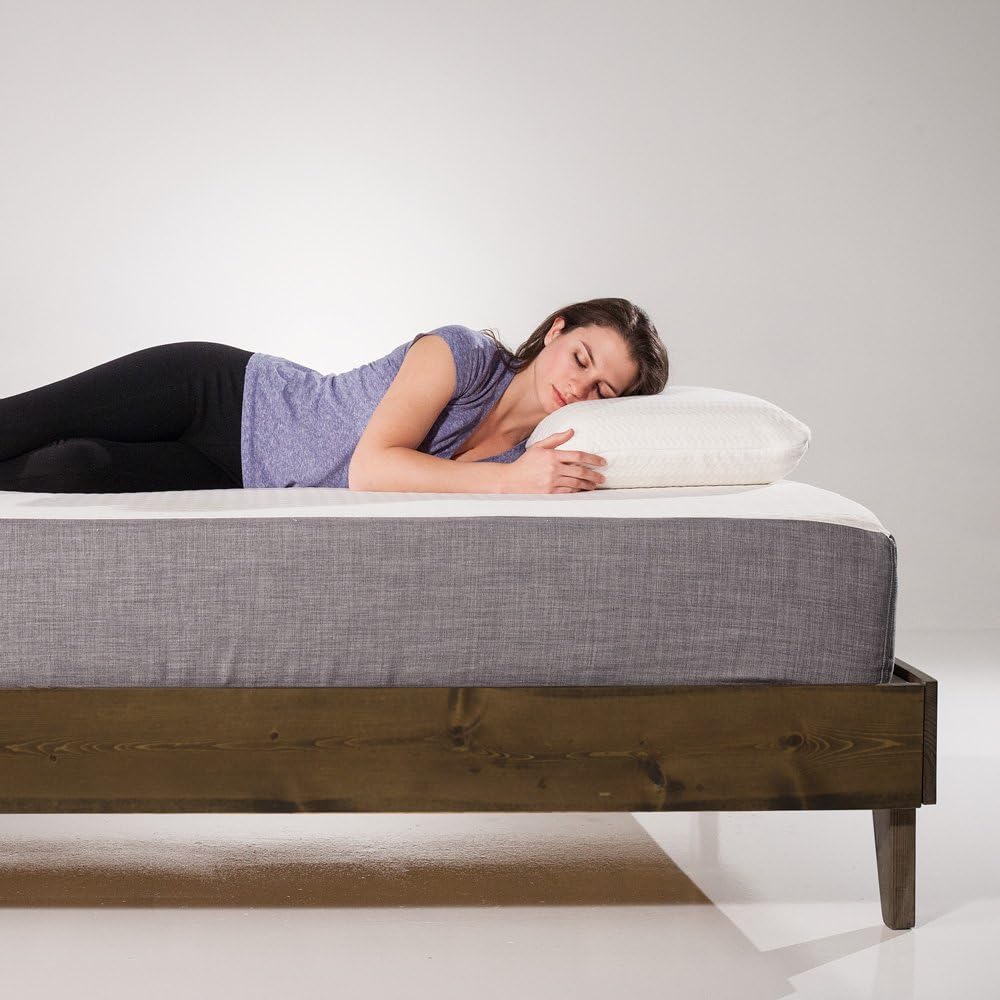 eLuxurySupply Wooden Platform Bed Frame King Size, Almond - Low Profile, No Box Spring Needed, Easy Assembly, Wooden Modern Minimalist Style