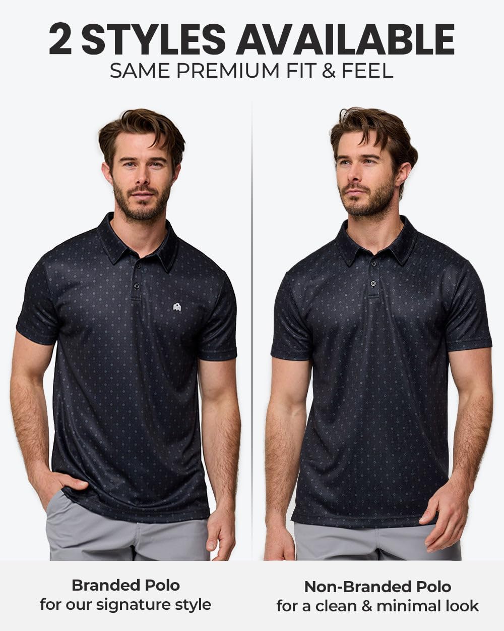 INTO THE AM Dri Fit Polo Shirts for Men S - 4XL Moisture Wicking Golf Polos Athletic Performance Mens Polo Shirts