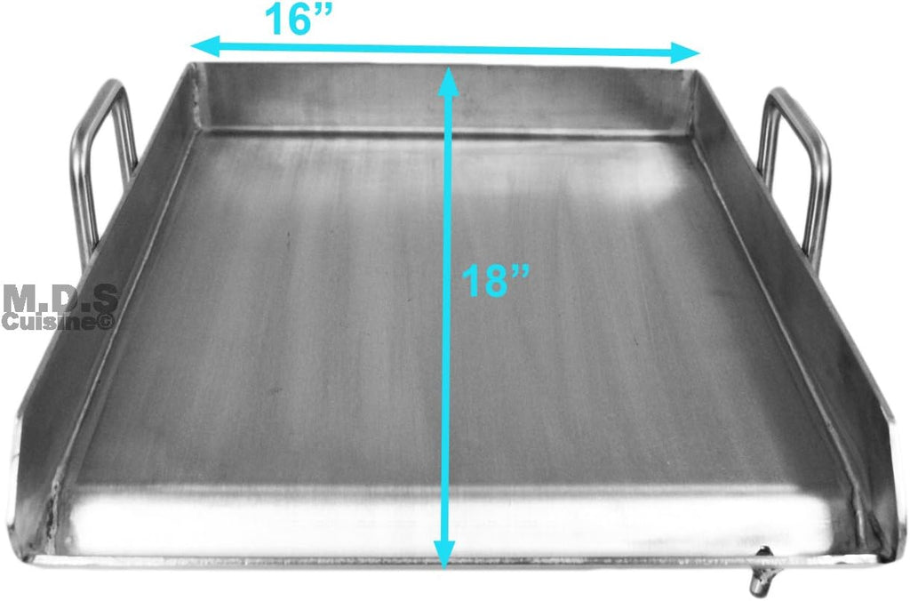 Stainless Steel Griddle 18'x16' Plancha with Heavy Duty Stand,BBQ Outdoors,Grill,Flat Top,Stove,High Pressure Burner,