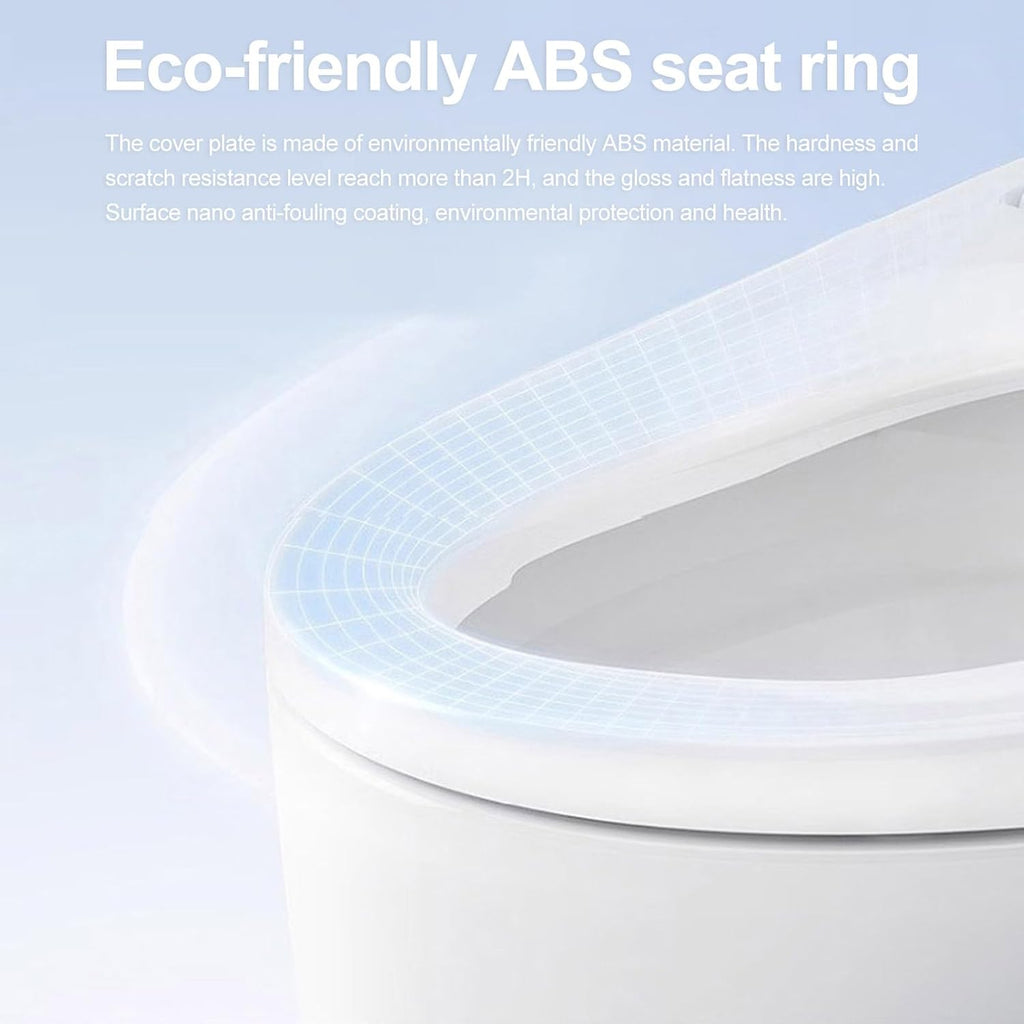 Electric Bidet Toilet Seat, Elongated Heated Toilet Seat with Instant Warm Water & Dryer, Self-Cleaning Nozzle, Automatic Flip Cover and Remote Control, Bidet Attachment for Toilets (White)