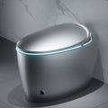 Black Smart Toilet with Bidet Built In, Luxury Elongated Electric Toilet with Heated Seat&Foot Sensor, 1.28 GPF Dual Flush, Auto Open/Close Seat, Warm Water&Dryer, Multiple Washing Modes (Grey)