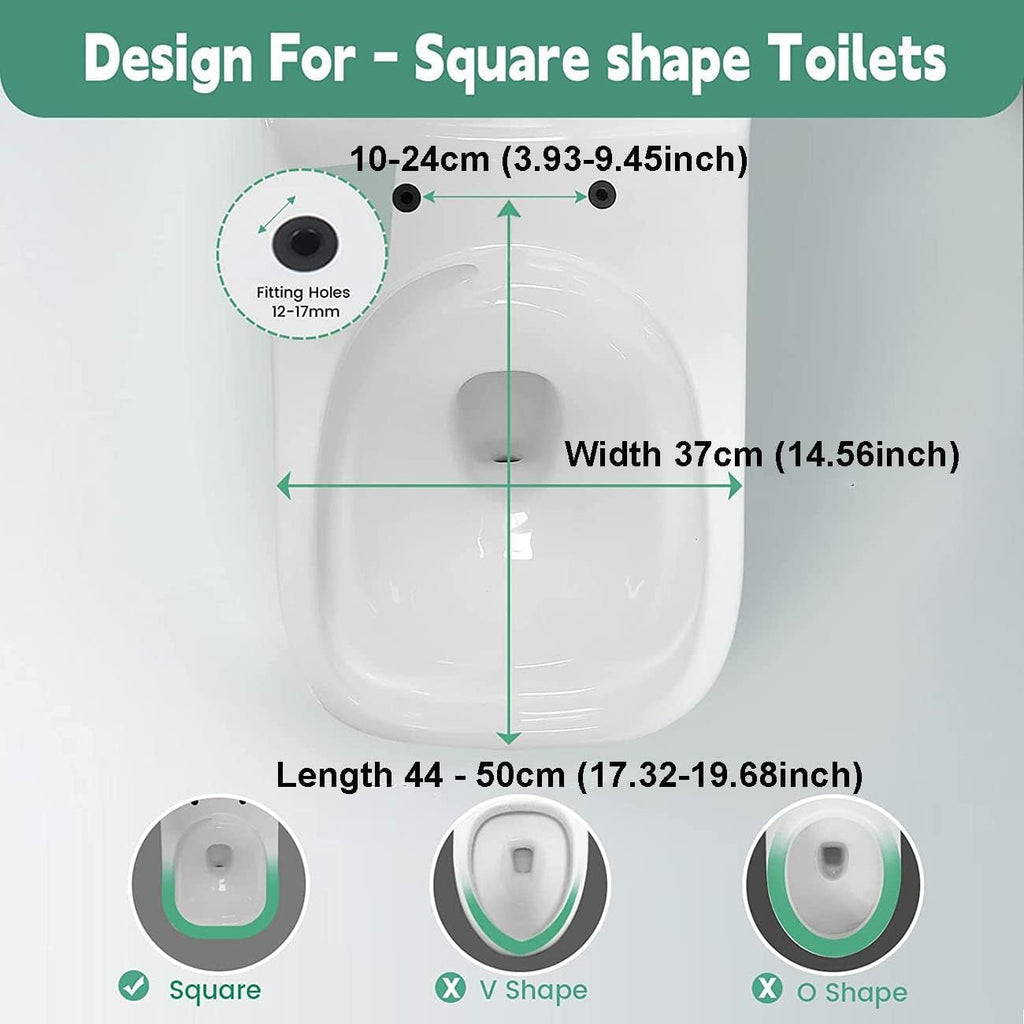 Soft Close Toilet Seat with Quick Release Hinge - White PP Material Rounded Design Easy Clean Top Fixing