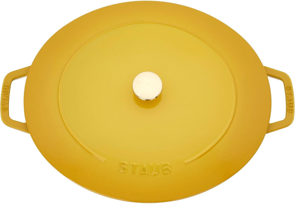 Staub Cast Iron 6.25-qt Shallow Oval Dutch Oven - Citron