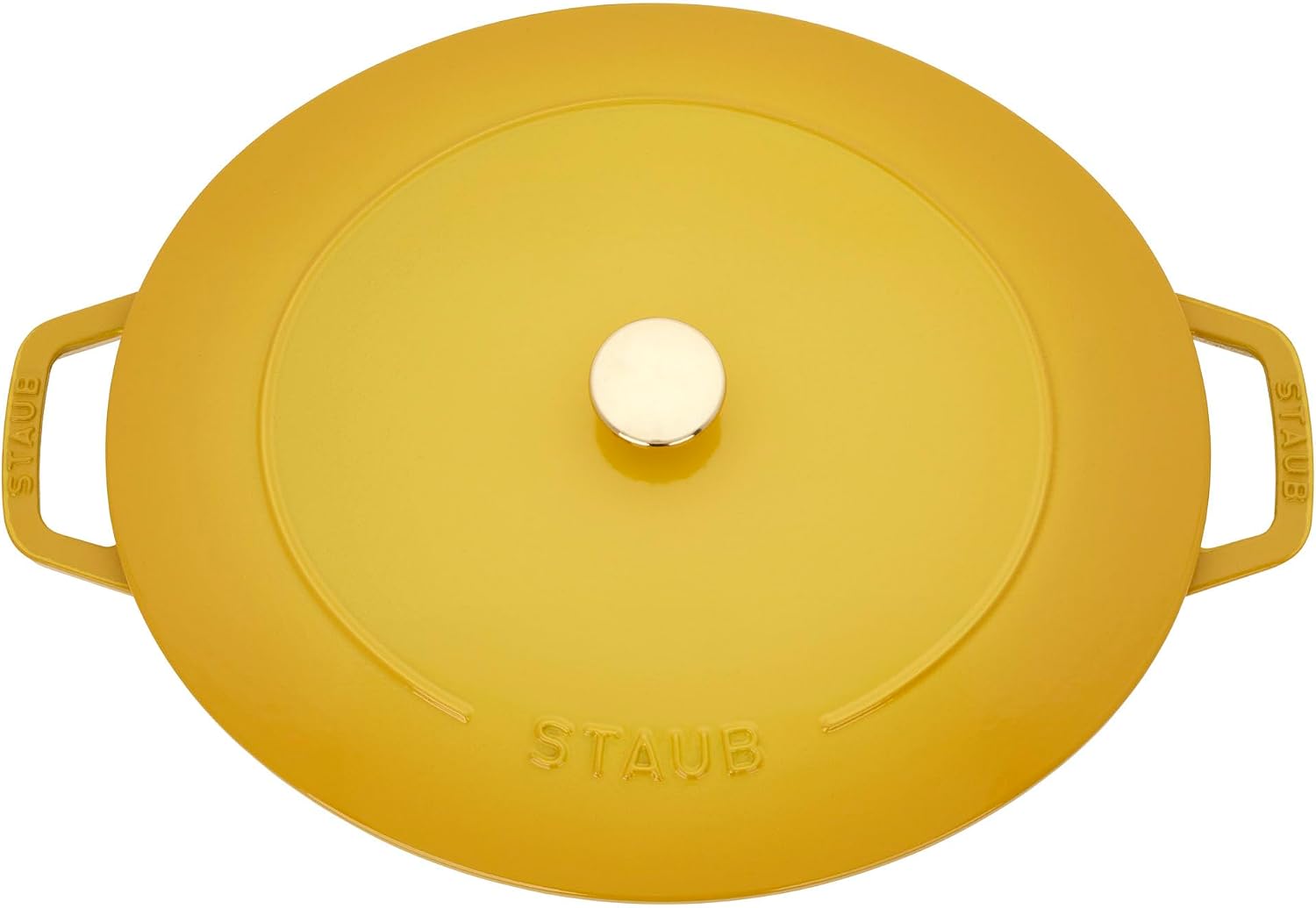 Staub Cast Iron 6.25-qt Shallow Oval Dutch Oven - Citron