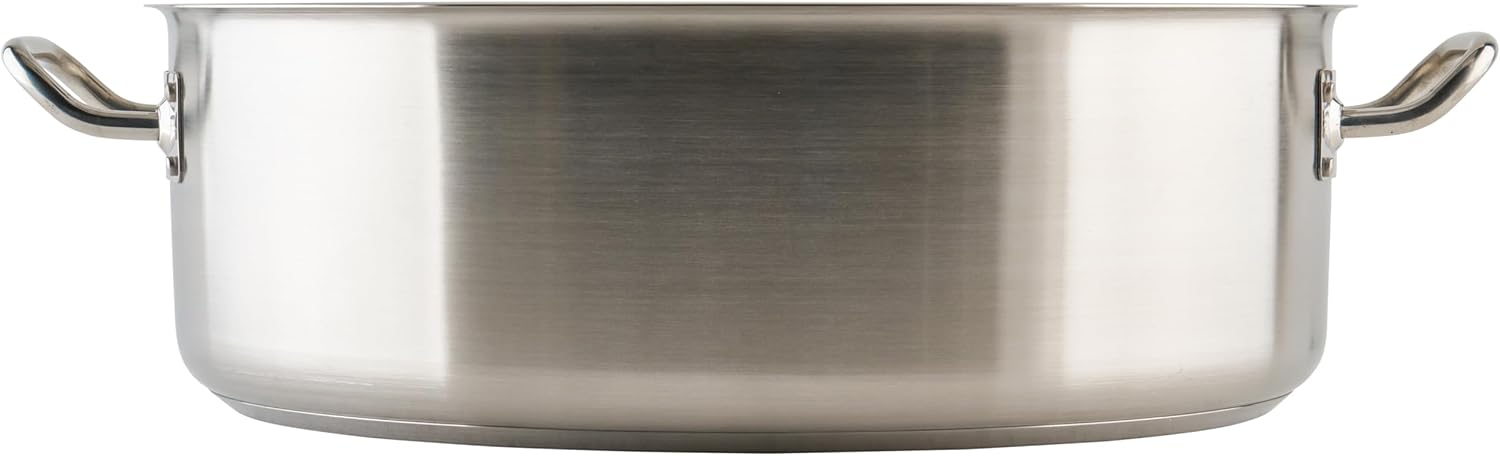 Winware - Stainless Steel 25 Quart Brasier with Cover
