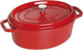 Staub La Cocotte Oval 40509-866 'Pico Cocotte Oval Cherry 12.2 inches (31 cm), Large, Two-Handed, Cast Enameled Pot, Induction Compatible