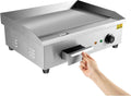 3000W Electric Griddle, Commercial Flat Top Grill, Adjustable Temp, Stainless Steel Countertop BBQ Cooktop for Restaurant Use