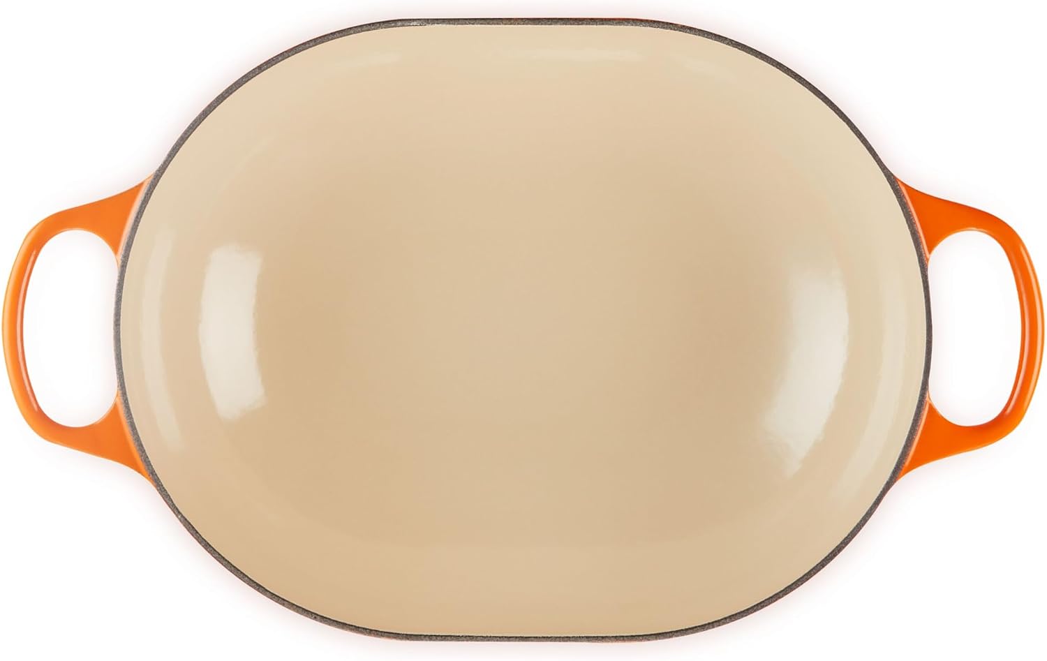 Le Creuset Enameled Cast Iron Signature Oval Casserole with Lid, 3.75 Quart, Flame