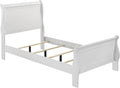 Coaster Home Furnishings Louis Philippe Traditional 5-Piece Bedroom Set Twin Size Sleigh Bed Frame 47-inch Headboard White 202441T-S5