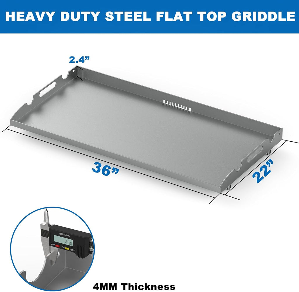 Flat Top Griddle for Blackstone 36 Inch Tabletop Griddle Heavy Duty Steel Grill Pan Replacement Top Part w/Rear Grease System for Blackstone 1565 1554 1560 1803 1818 1825 Accessories
