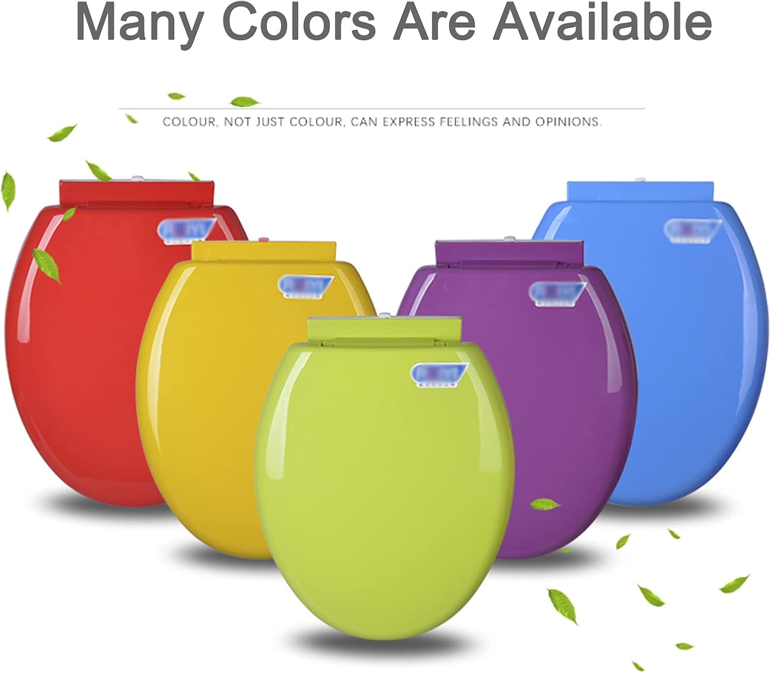 Soft Close Toilet Seats Toilet Seats, Round Non-Slip, with Quietly Close and Quick Release Hinges (Grün)