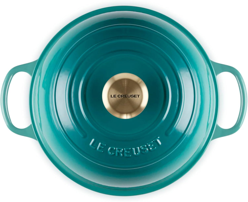 Le Creuset Enameled Cast Iron Signature Round Bread Oven, 9.5 inch, Riviera