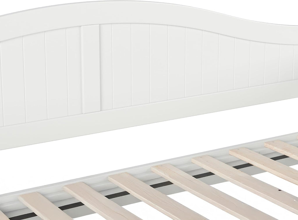 AFI, Nantucket Twin Size Wood Daybed Frame with 2 Storage Drawers, White