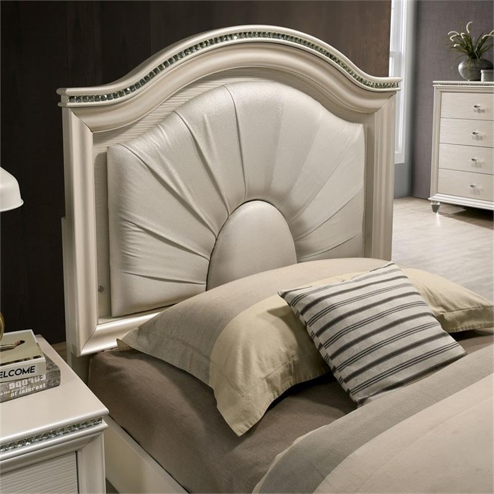 Furniture of America FOA Devado 3-Piece White Wood Bedroom Set - Twin + Nightstand + Trundle