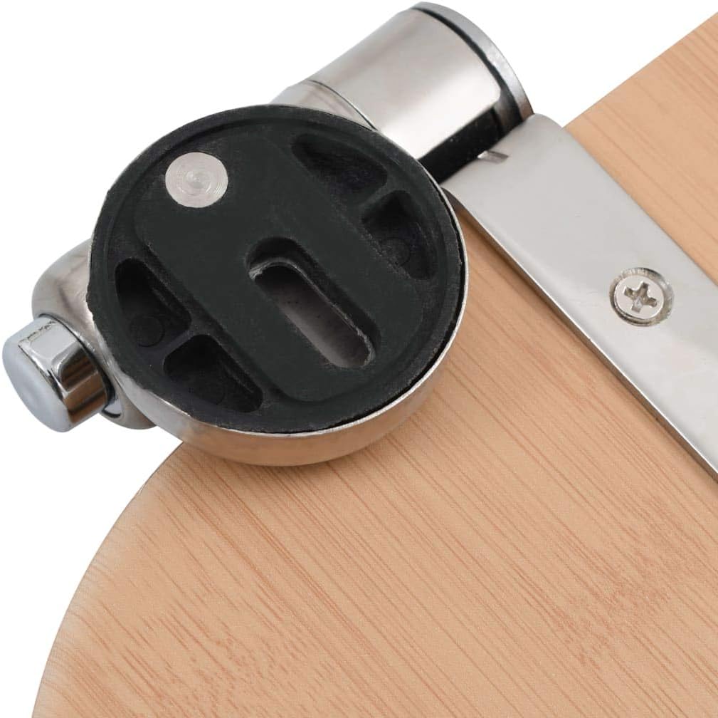 WC Toilet Seats 2 pcs with Soft Close Lids MDF Bamboo Design Toilet & Bidet Seats