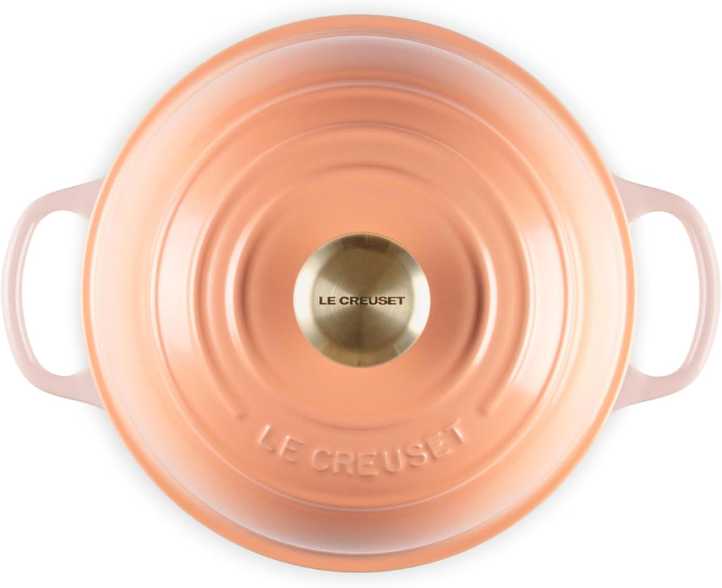 Le Creuset Enameled Cast Iron Signature Round Bread Oven, 9.5 inch, Peche