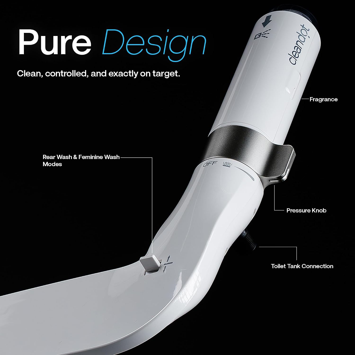 Bidet Attachment for Toilet — Scented Bidet with Fragrance Spray Odor Eliminator, Precision Nozzle Adjustable Pressure, Non-Electric Cold Water Leak-Proof (Chocolate Vanilla, 1)