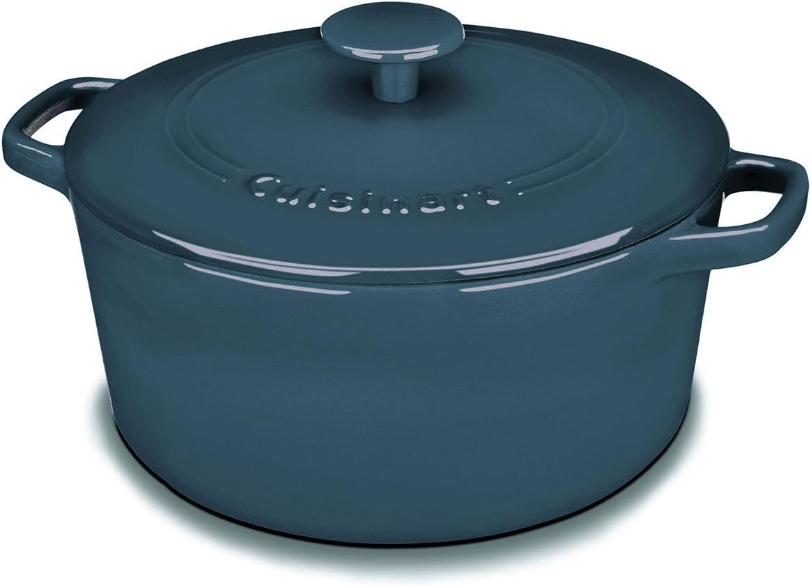 Cuisinart CI650-25BG Classic Enameled Iron Cookware, 5-Quart, Provencial Blue