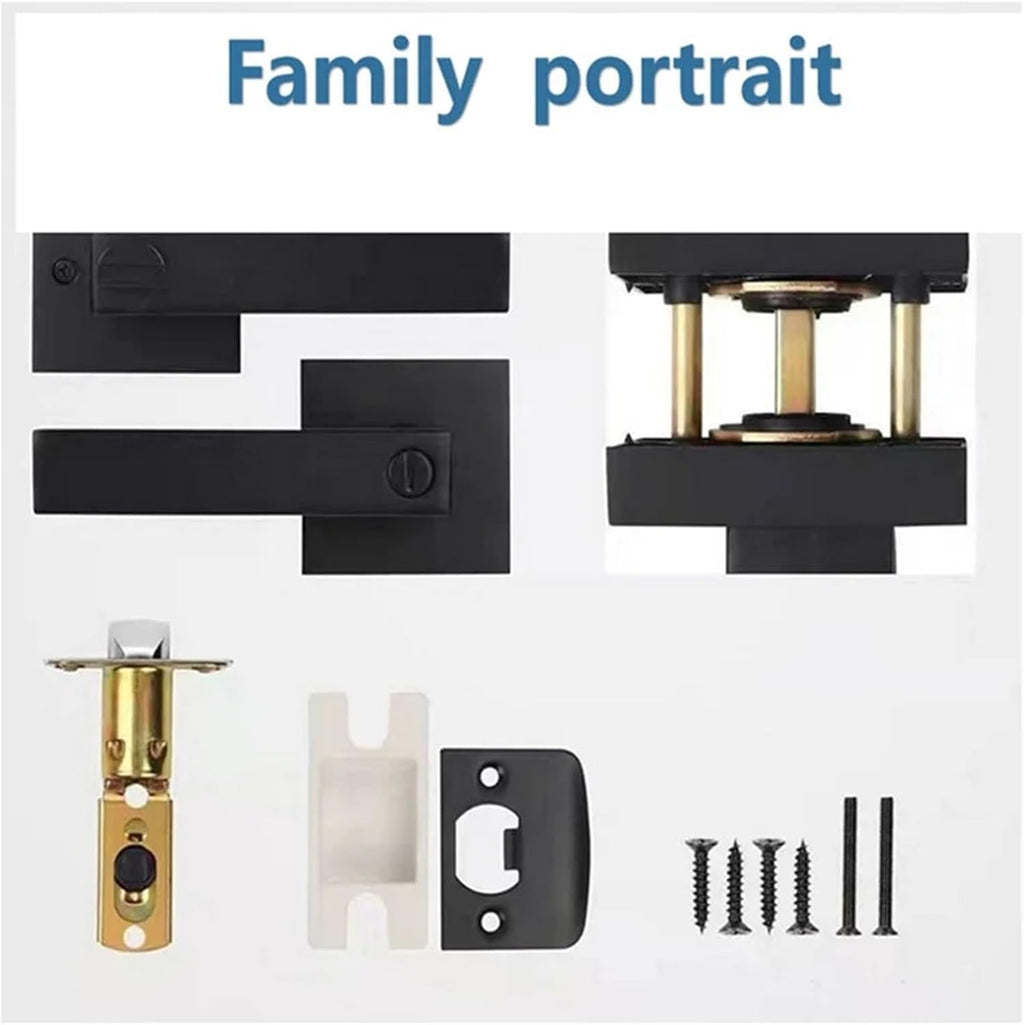 B97A-Door Lever, Keyless Interior Door Knobs, Privacy Locksets for Bedroom Bathroom, Modern Handles