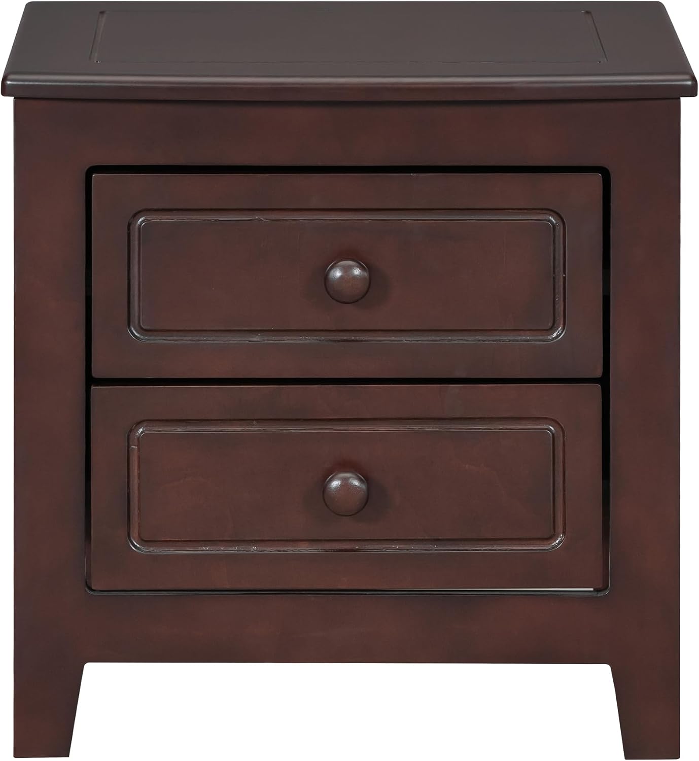 Harper & Bright Designs 3-Piece Queen Bedroom Set, Retro Style Wooden Bedroom Furniture Set with Queen Size Bed Frame and Two Nightstands for Kids Teens Adults Bedroom, Dark Walnut