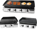 2/3/4 Burner Table Top Gas Grill Griddle, Burners Gas Griddle, Flat Top Grill for Outdoor Cooking While Party, Picnicking Or Camping,4Burner