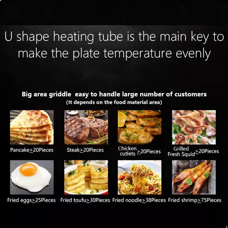 28' Electric Tabletop Flat Top Teppanyaki Grill, 4400W Stainless Steel Countertop Griddle for BBQ Teppanyaki Cooking, Adjustable Temperature from 50°c to 300°c