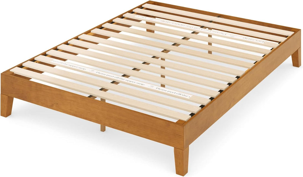 Zinus OLB-PWPBBO-12F 12 Inch Deluxe Wood Platform Bed / No Boxspring Needed / Wood Slat Support / Rustic Pine Finish, Full