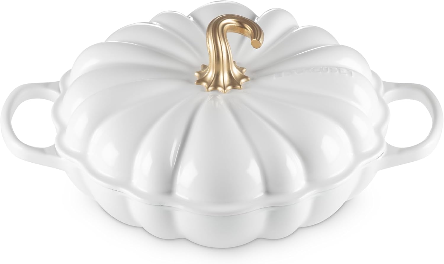 Le Creuset Enameled Cast Iron Signature Pumpkin Braiser, 2.75 qt., White