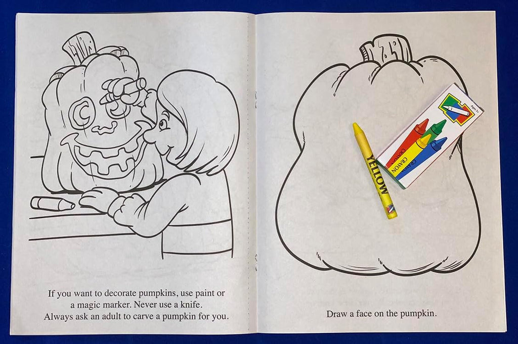 ZOCO – Halloween Safety Custom Coloring Books (250 Bulk Pack, Without Crayons) – Gifts, Treat, Goodie Bag Filler, Party Favors – Law Enforcement Handout for Kids