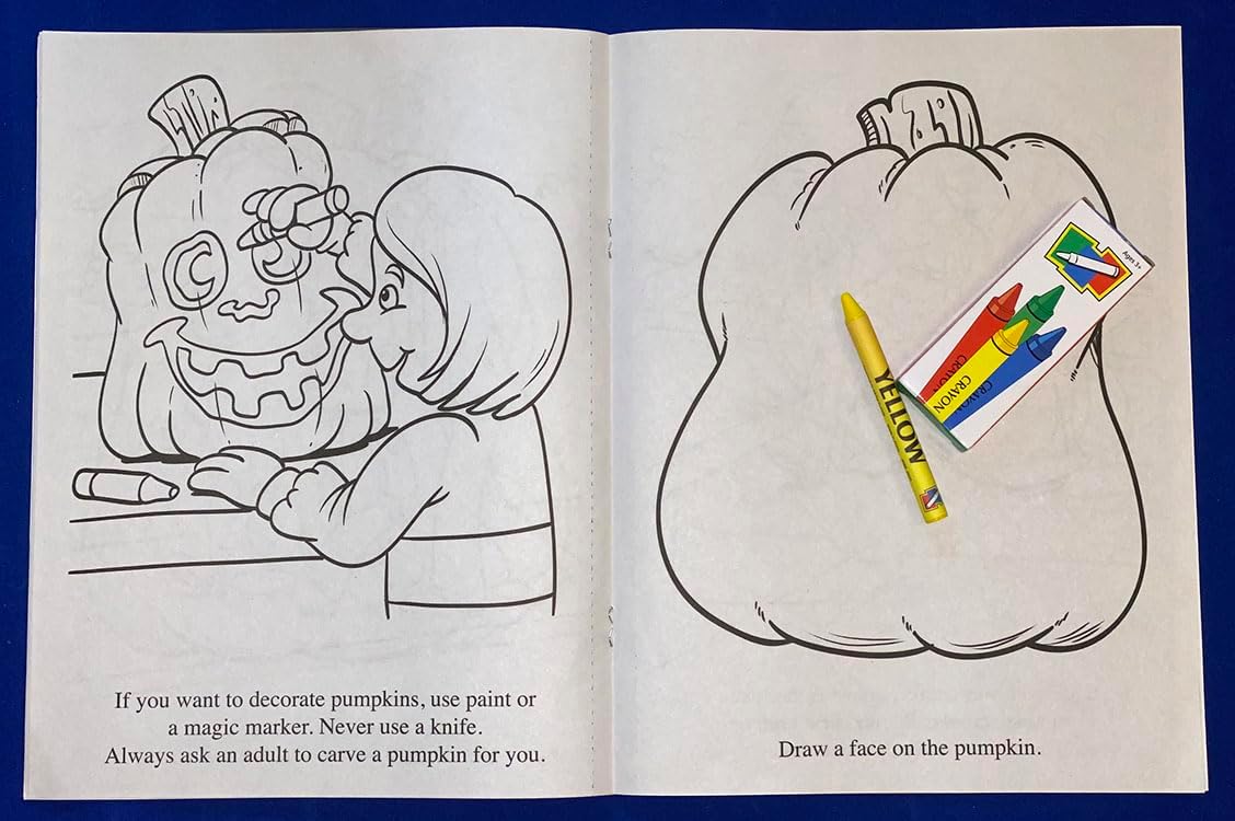 ZOCO – Halloween Safety Custom Coloring Books (250 Bulk Pack, Without Crayons) – Gifts, Treat, Goodie Bag Filler, Party Favors – Law Enforcement Handout for Kids