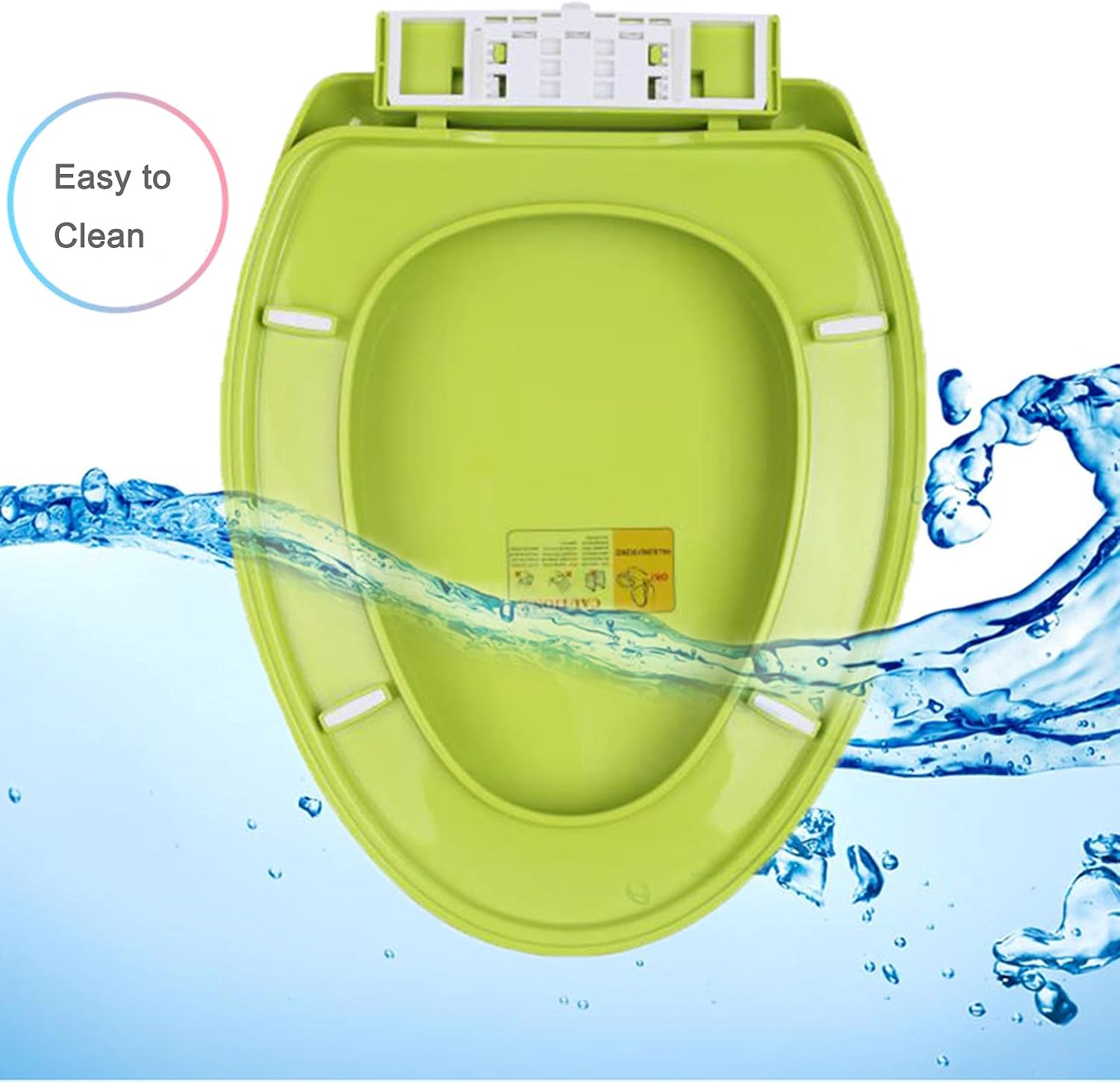 Soft Close Toilet Seats Toilet Seats, Round Non-Slip, with Quietly Close and Quick Release Hinges (Grün)