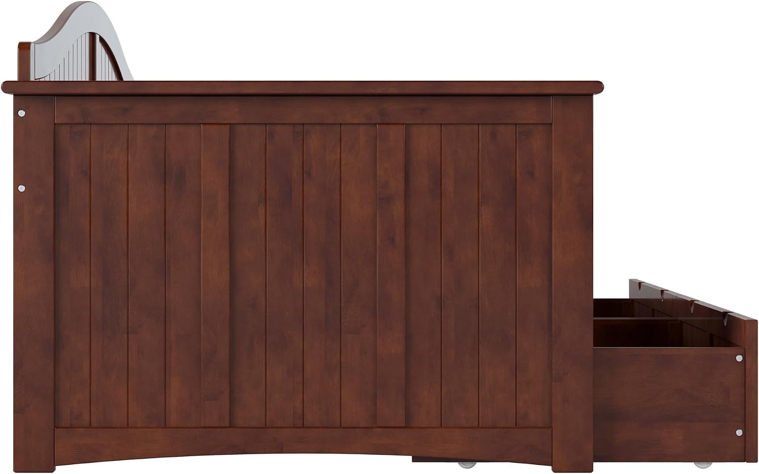 AFI, Nantucket Twin Size Wood Daybed Frame with 2 Storage Drawers, Walnut (Brown)