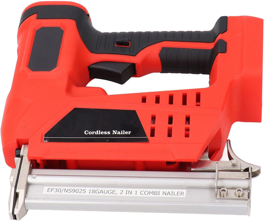 Cordless Brad Nailer Battery Powered 2 In 1 Multifunctional Electric Nail Gun With Storage Box For Woodworking Upholstery Installation Handcraft Projects PVC Aluminum Alloy