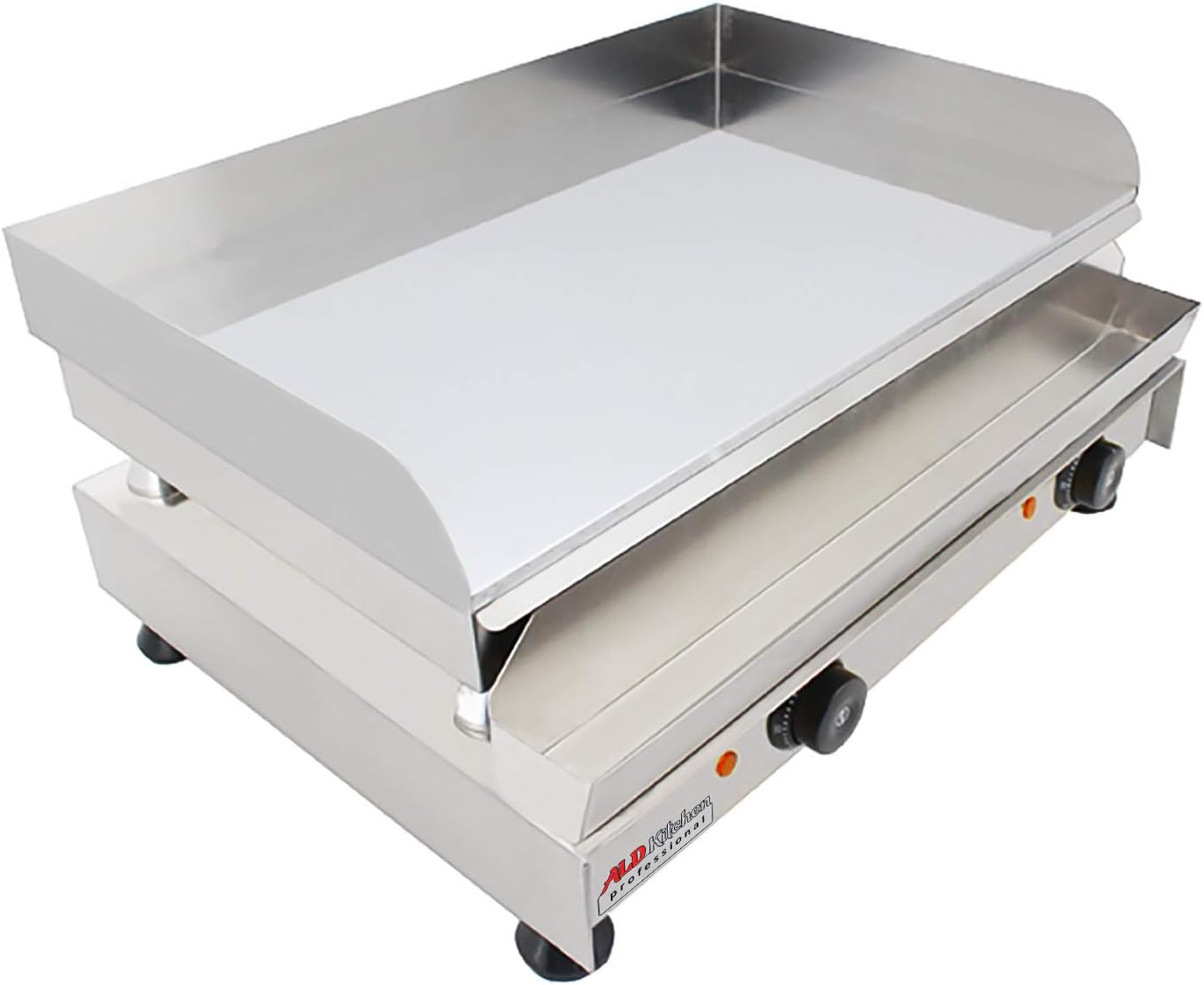 ALDKitchen Flat Top Griddle | Teppanyaki Grill | Single, Dual or Triple Thermostat | Commercial Use | 110V | No Plug (Medium)