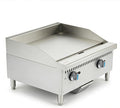 24''Commercial Countertop Gas Griddle,Countertop Griddle,Flat-Top Grill,Gas Hot Plate,Stainless Steel Grill,2x30,000BTU,2 Burners,Natural Gas Range with Propane Conversion Kit,Restaurants,Food Trucks