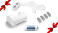LUXE Bidet NEO 185 White Bidet Attachment, Comfort Soft Footstool, Toilet Seat Bumpers, and Water Filter Gift Set