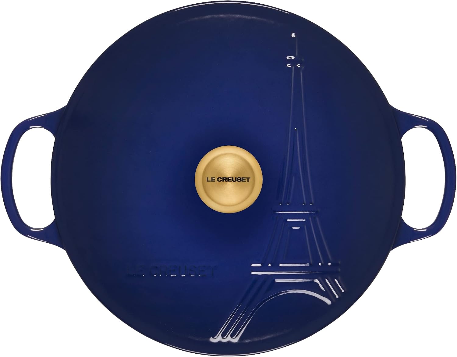Le Creuset Eiffel Tower Collection Enameled Cast Iron Signature Braiser with Lid, 3.5 qt., Indigo