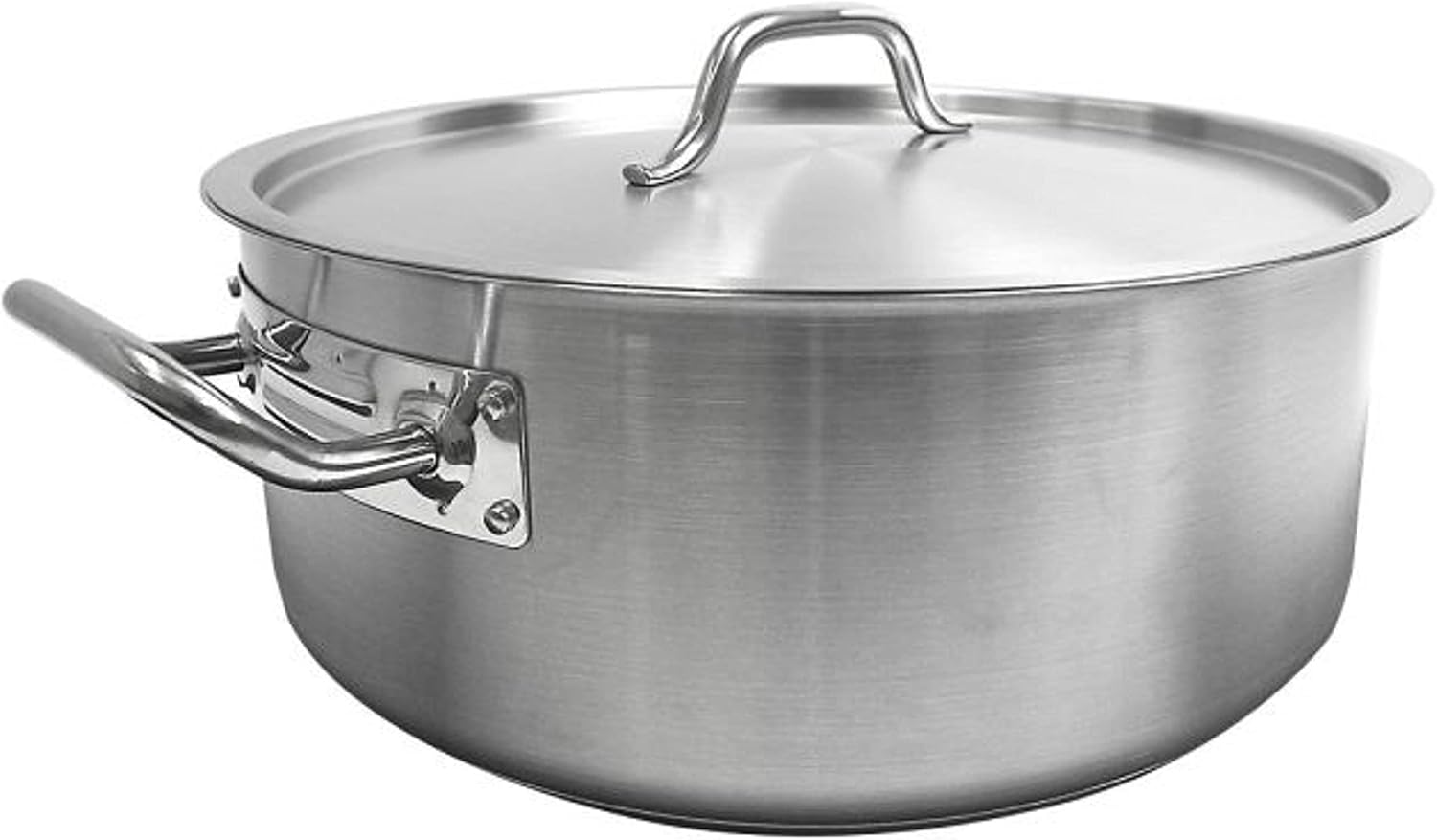 TrueCraftware- 30 Quart Stainless Steel Braiser Pot with Encapsulated Base and Cover - Heavy-Duty Brazier Pot Cookware Braiser for Soup Meat Bread Baking Dishwasher Safe and Oven Safe NSF Certified