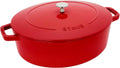Staub Cast Iron 6.25-qt Shallow Oval Dutch Oven - Cherry