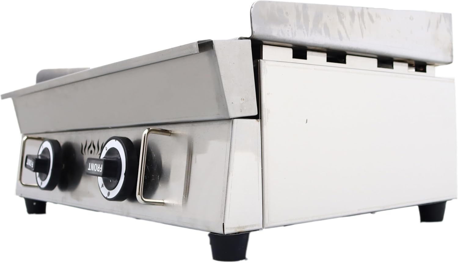 Commercial Stainless Steel LPG Gas Griddle Grill, 21.3' x 13.4' Flat Top Countertop Griddle for Steak, Pancakes & Teppanyaki, 2800Pa, Home & Outdoor Use